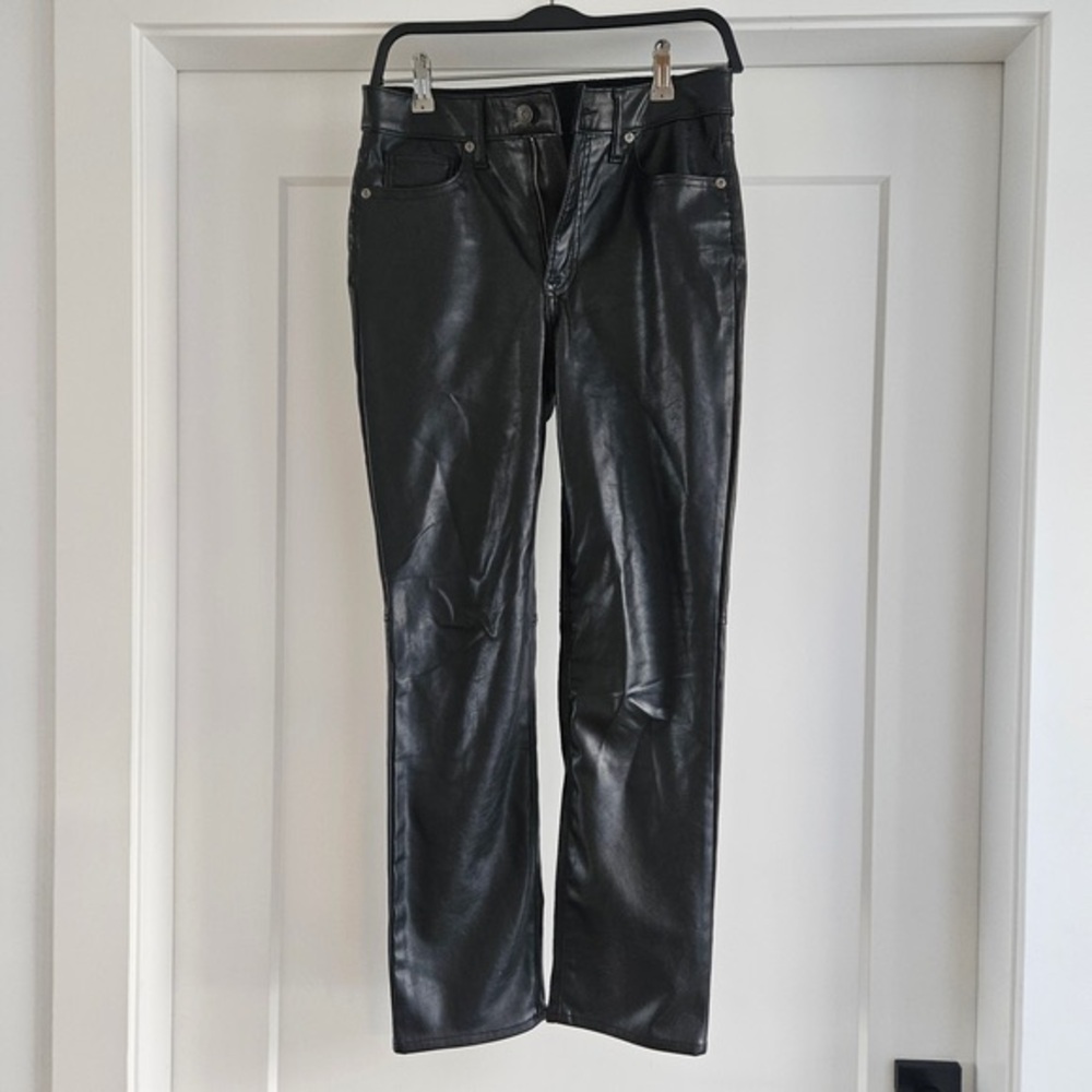 Women’s Black Faux Leather Jeans